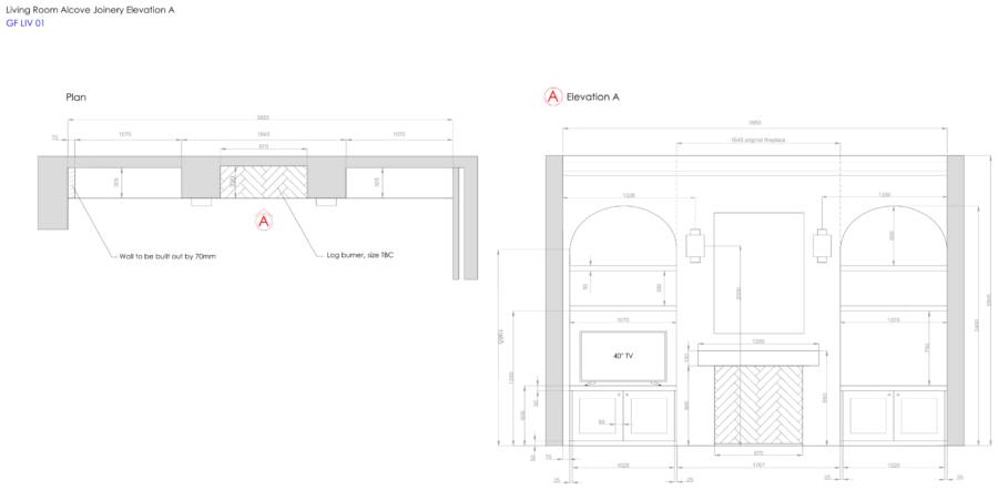 Living room alcove joinery - Joinery